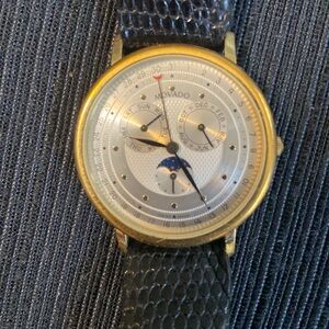 Movado Vintage Moon Phase quartz movement watch. Excellent condition.